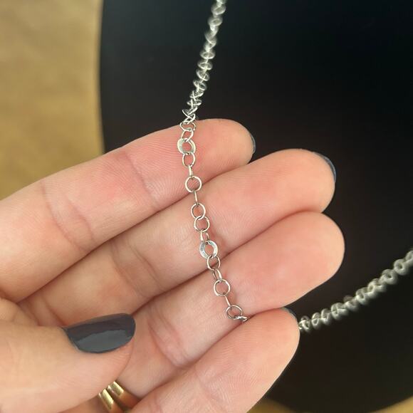 2mm 26 inch Connected circular Silver chain necklace 925 Classic Simple Sparkle - Picture 2 of 6